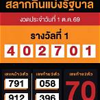 ตรวจสลากกินแบ่งรัฐบาลวันนี้